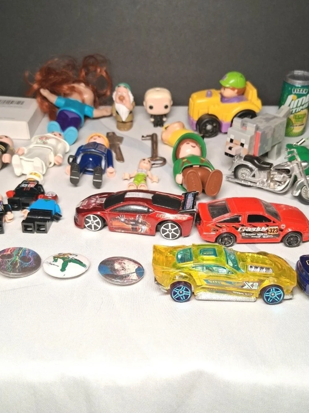 Toy Junk Drawer Lot : lego mini figs hot wheels toy trinkets and More